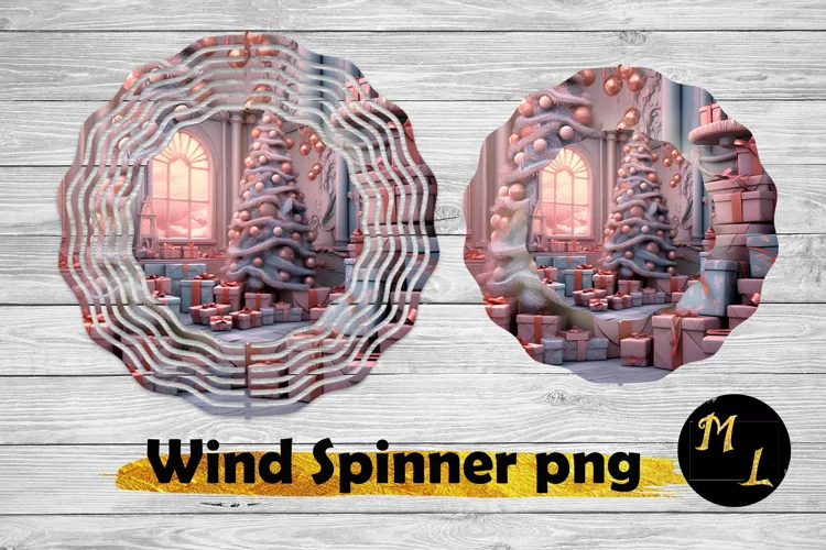Christmas Tree Wind Spinner design,3d Christmas Wind Spinner