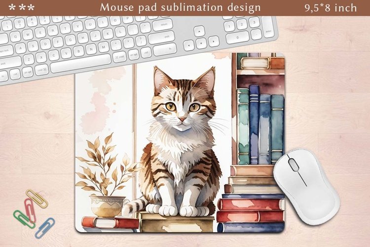 Love books. Mouse pad sublimation designs example image 1