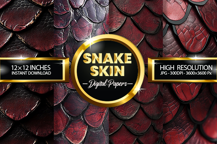 Snake Skin Digital Papers - 04 Variations