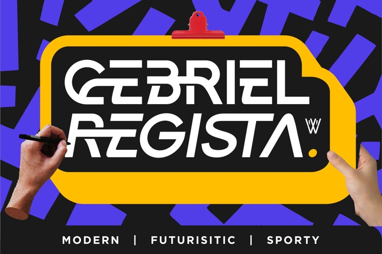 Gebriel Regista Futuristic Sports fonts