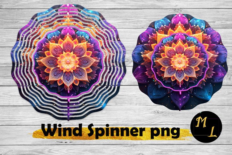 Mandala Wind Spinner design, Wind spinner sublimation