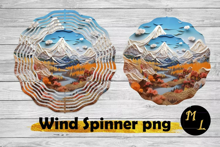 Mountains Wind Spinner design,Fall Wind Spinner
