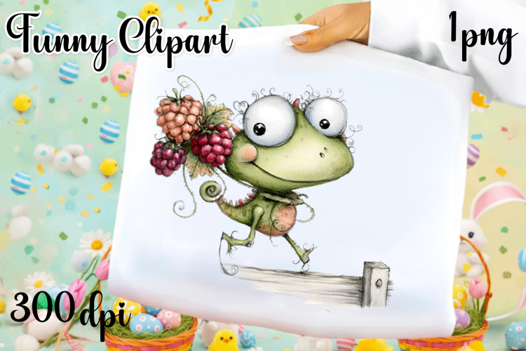 Fancy Chameleon Design sublimation | Funny Clipart