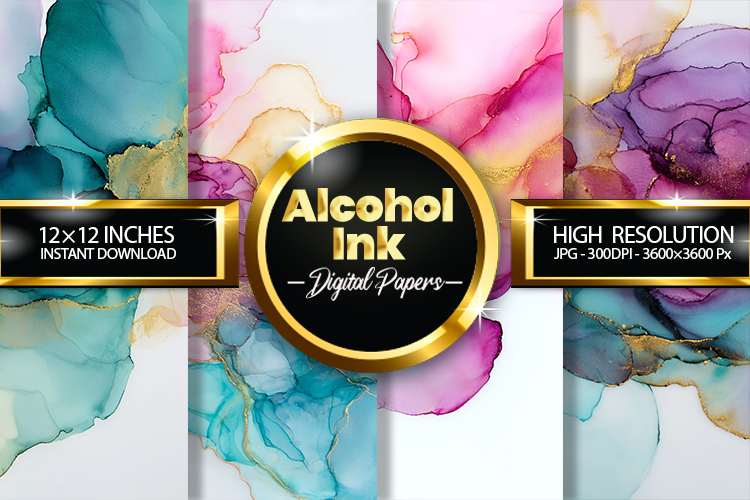 Alcohol Ink Digital Papers - 04 Variation