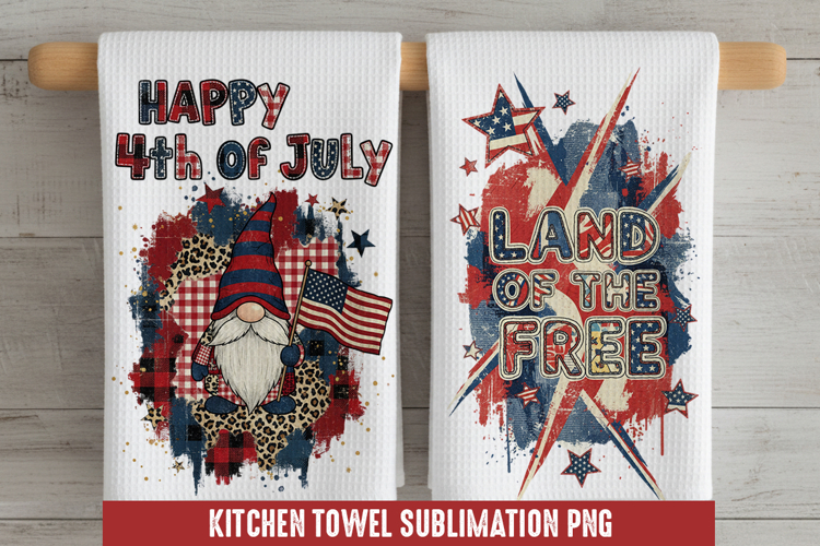 Happy 4th Of July - Kitchen Towel Sublimation, Kitchen Towel