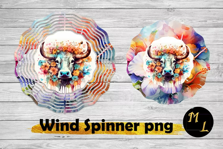 Cow Wind Spinner ,Flowers Wind Spinner design