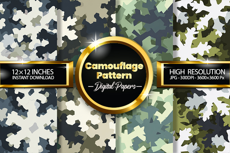 Camouflage Digital Papers - 04 Variations