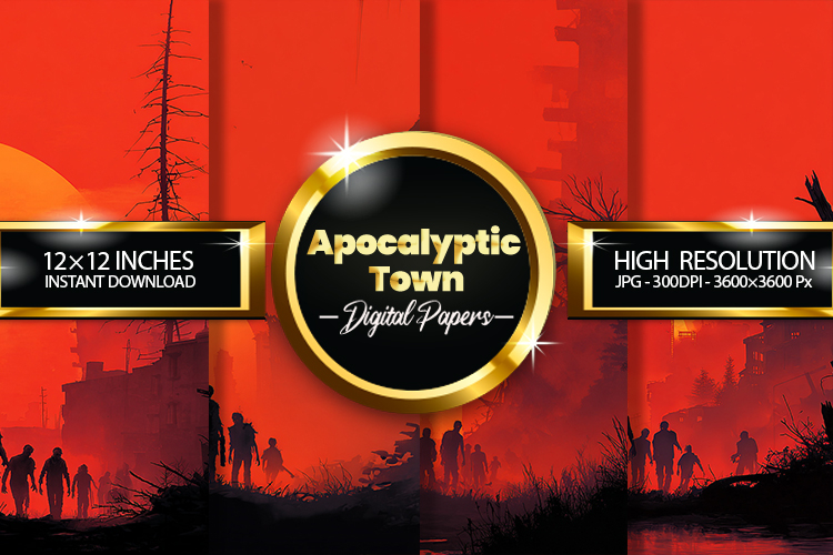 Apocalyptic Town Digital Papers - 04 Variation