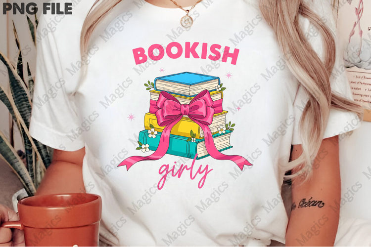 Bookish Girly Coquette Book PNG Flower