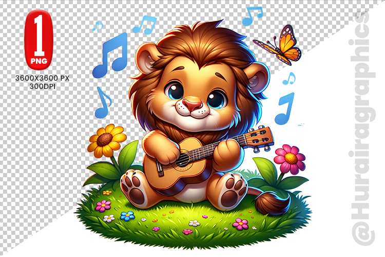 Cute Lion Clipart Image 24