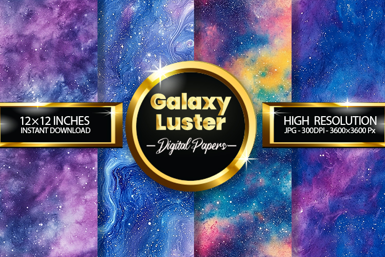 Galaxy Luster Digital Papers - 04 Variations