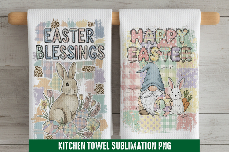 Happy Easter - Kitchen Towel Sublimation, Kitchen Towel