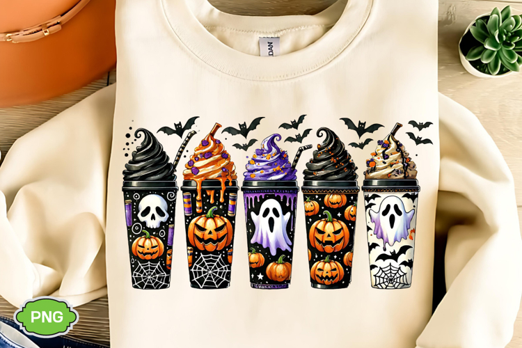 Skeleton Coffee Cups Sweatshirt PNG, Coffee Lover Sweatshirt