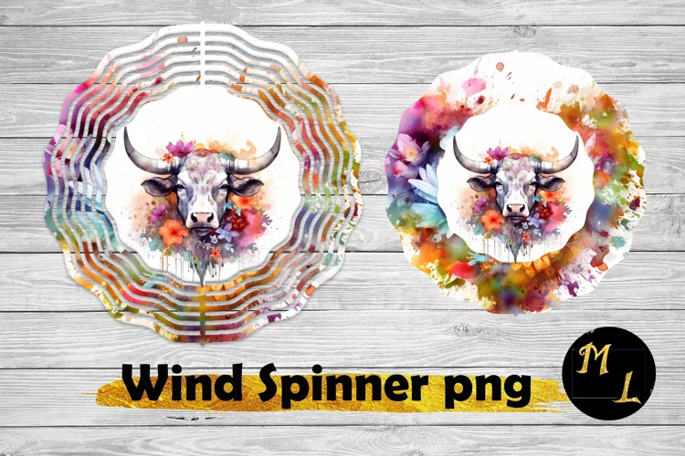 Cow und Flowers Wind Spinner ,Wind Spinner design