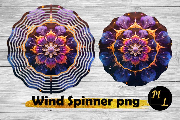 Mandala Wind Spinner , Wind spinner sublimation example image 1