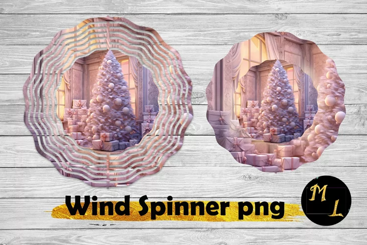 Christmas Tree Wind Spinner sublimation,3d Christmas wrap
