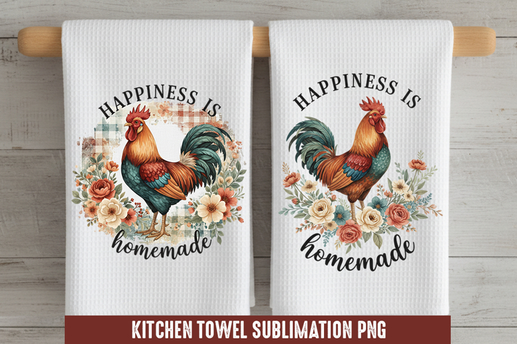 Happiness is - Kitchen Towel Sublimation, Kitchen Towel