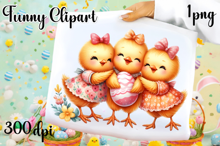 Spring animal clipart|Cute chicken easter animals clipart