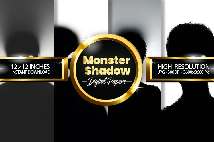Monster Shadow Digital Papers - 04 Variations