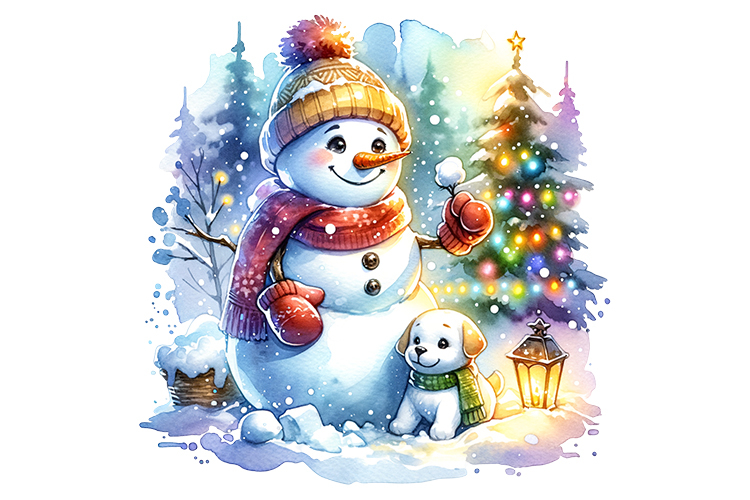 Snow Men Clipart- PNG File