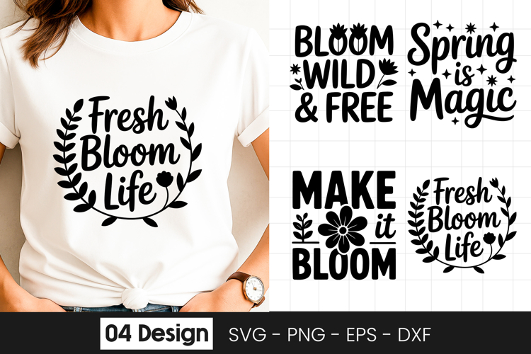Bloom Wild and Free Floral SVG PNG