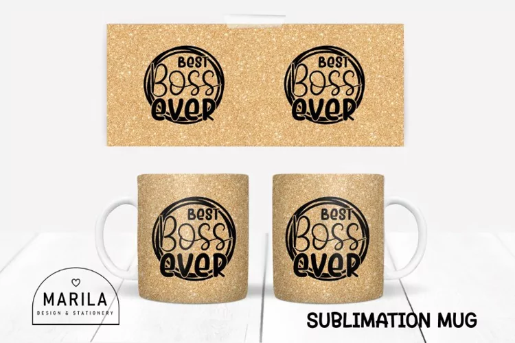Best Boss Ever Mug Sublimation Design #4