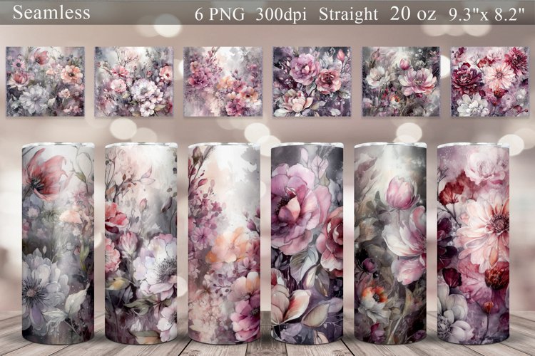 Tumbler Sublimation Bundle | Silver and Pink Tumbler Wrap