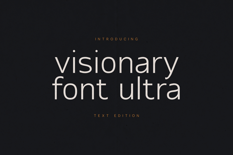Visionary Font Ultra Text Edition Modern Sans Serif Font