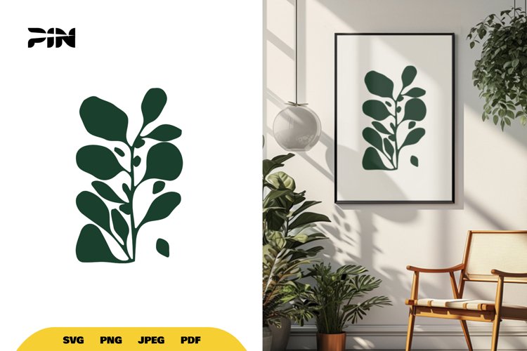 Leaves Wall print SVG - Leaves Wall print Clipart - Cut File