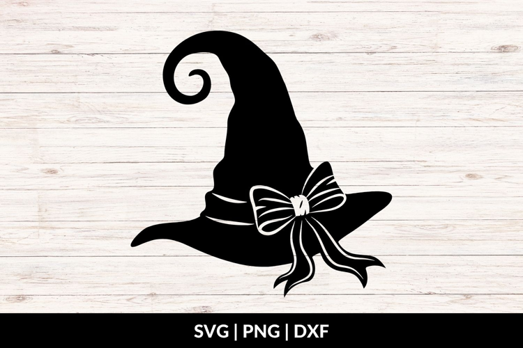 Witch Hat with Ribbon SVG, PNG, DXF