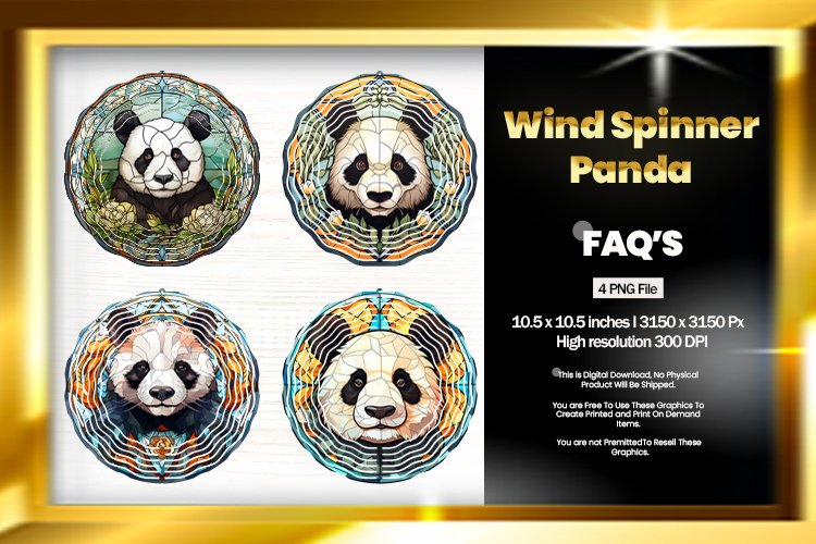 Panda Wind Spinner Sublimation Wind Spinner Sublimation