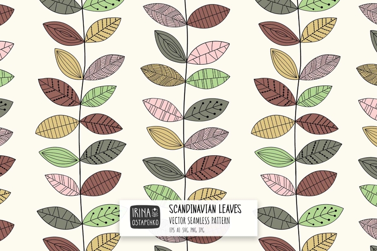 Scandi Leaf Repeat Pattern