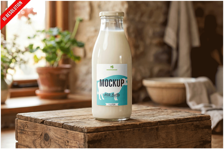 Glass Milk Bottle