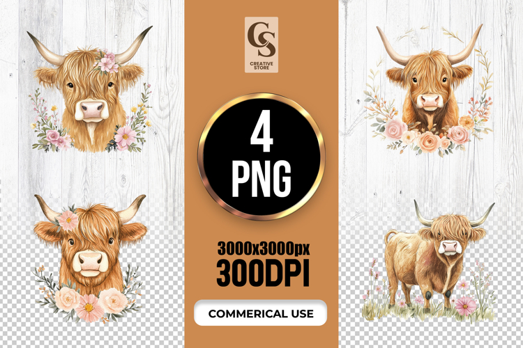 Highland Cow Clipart Image 19