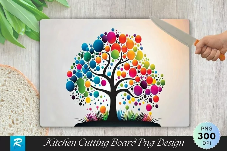 Texture Cutting Board Sublimation Design