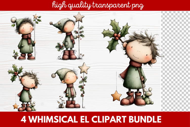 Cute Elf Clipart Image 6