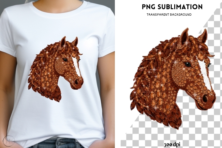 Horse head png design for T-shirts