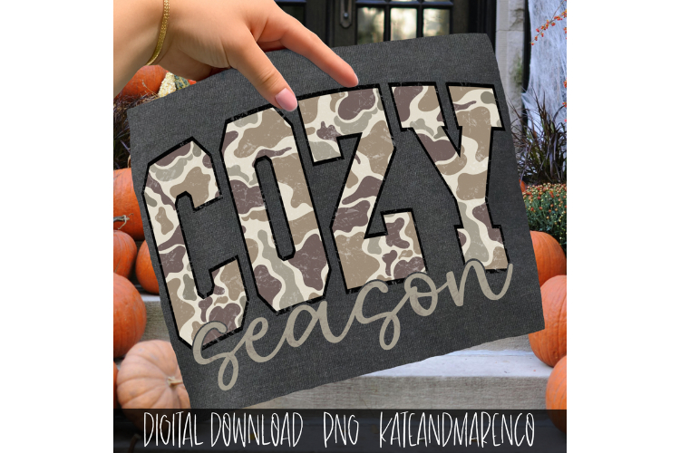 Cozy Season PNG | Fall PNG | Camo Halloween Sublimation