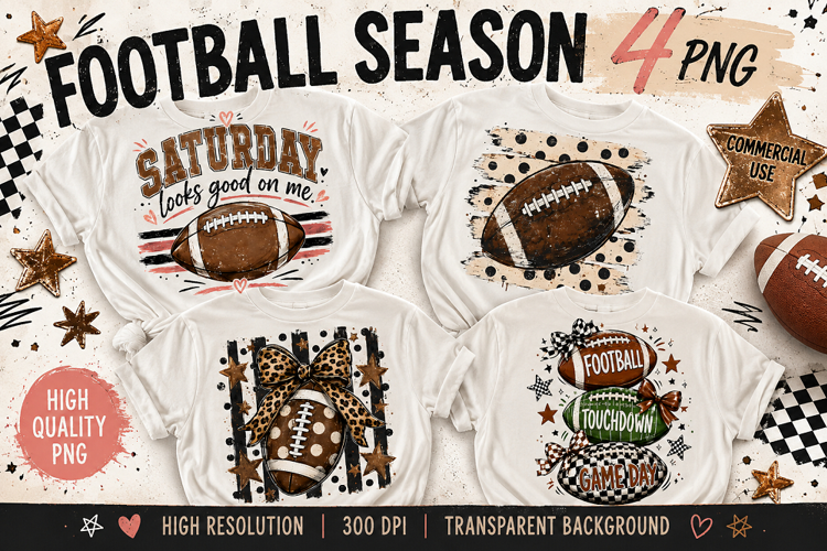 Football Season PNG, Game Day Football Sublimation