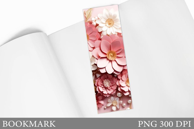 Floral Bookmark Design. Flowers Bookmark Sublimation example image 1