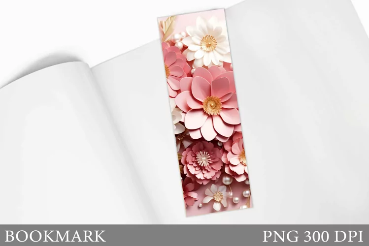 Floral Bookmark Design. Flowers Bookmark Sublimation