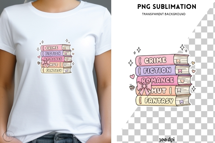 Book Lover PNG | Crime Fiction Romance Smut Fantasy Stack