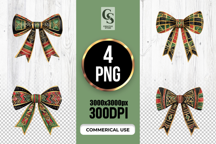 Tribal Pattern Bow Clipart Sublimation PNG