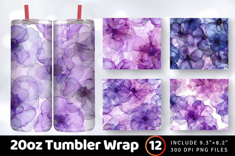 Alcohol Ink Tumbler Wrap Image 21