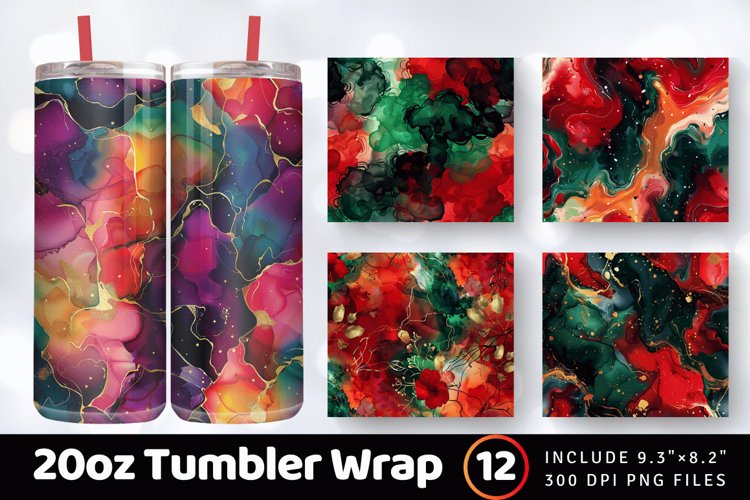 Alcohol Ink Tumbler Wrap Image 13