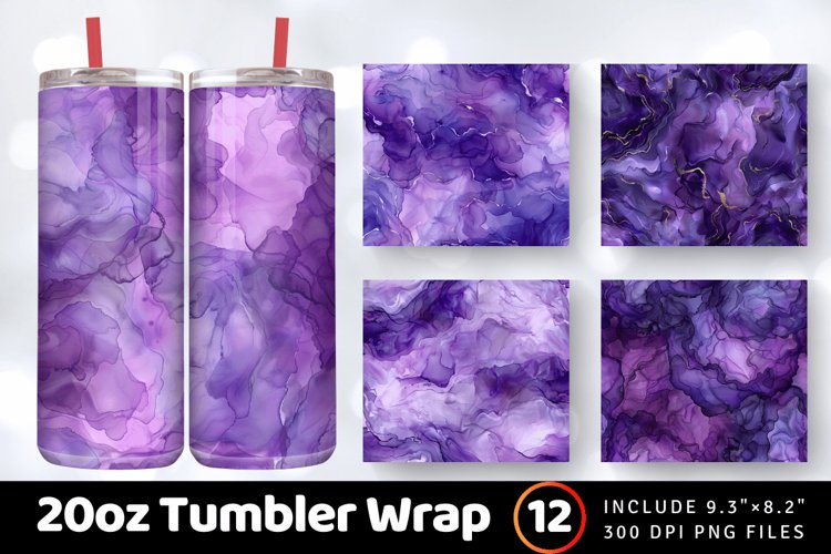 Alcohol Ink Tumbler Wrap Image 12