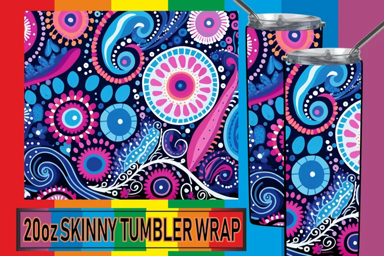 Abstract Color Explosion: Sublimation Tumbler Wrap