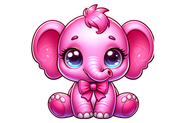 Cute Elephant Clipart Image 3