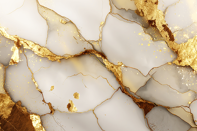 luxurious marble surface with gold veins and a sophisticated