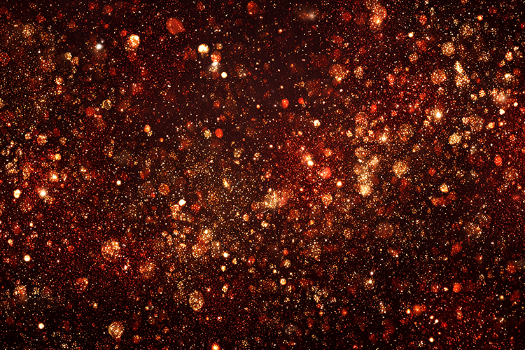 A vibrant and dramatic numerous glowing orange and red light